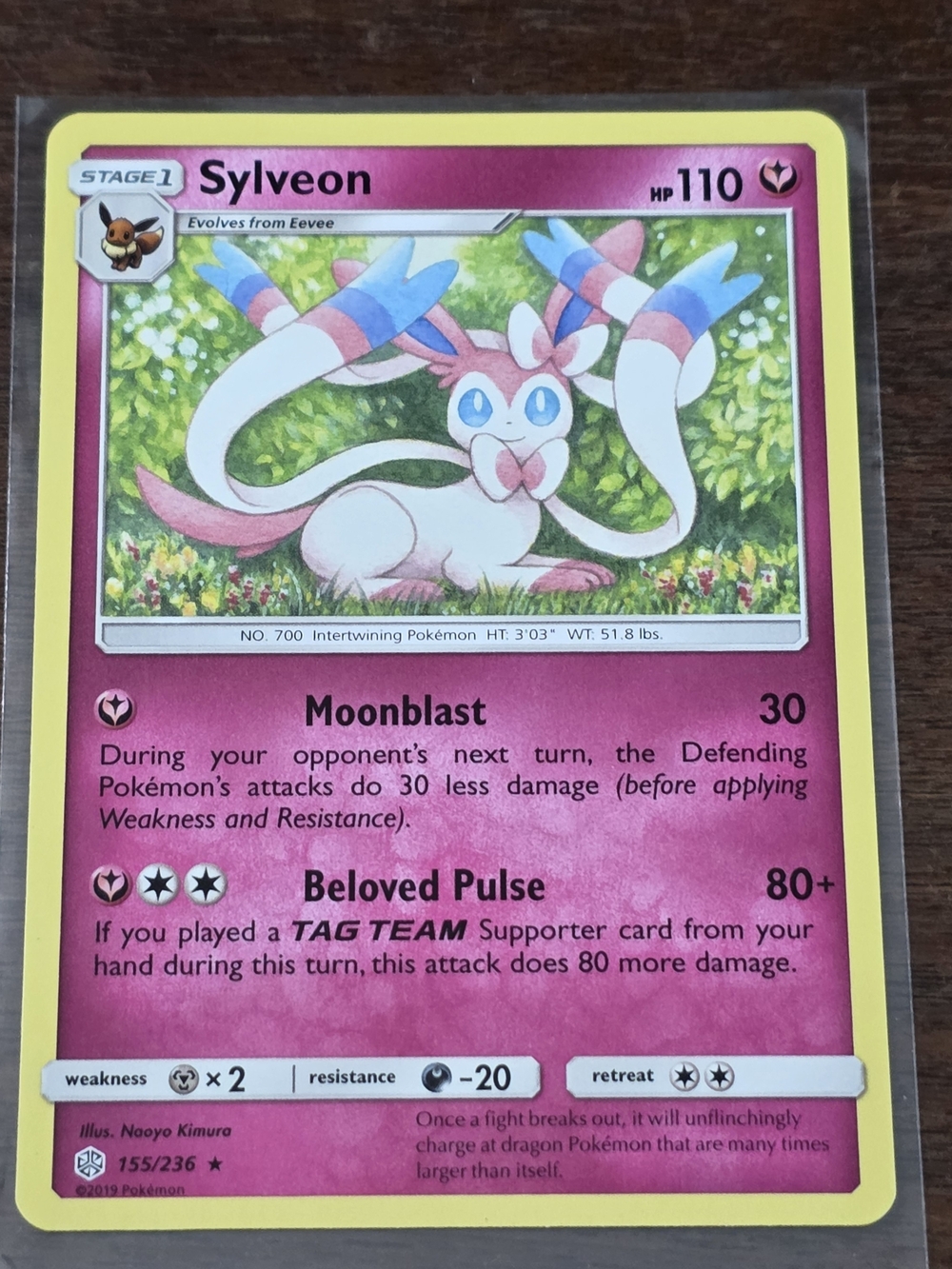 Pokemon TCG Sylveon #155 - Cosmic Eclipse - Non Holo 155/236 Card
